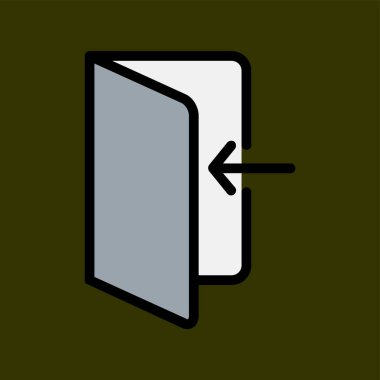 Çıkış simgesi, vektör illüstrasyonu basit tasarım