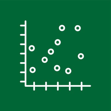 Scatter Çizim simgesi, vektör illüstrasyonu basit tasarım