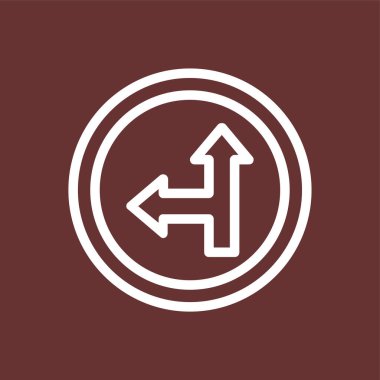 Düz veya Sol simge, vektör illüstrasyonu basit tasarım