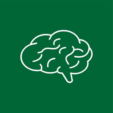 Beyin simgesi, vektör illüstrasyonu basit tasarım