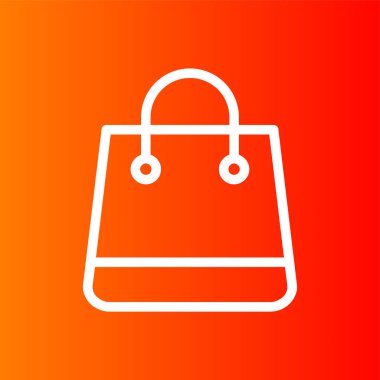 Alışveriş poşeti simgesi, vektör illüstrasyonu basit tasarım