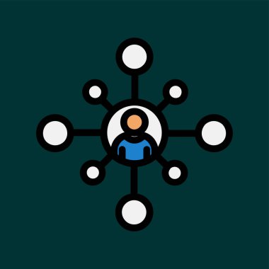 Ağ Simgesi, vektör illüstrasyonu basit tasarım