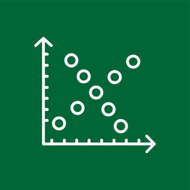 Scatter Çizim simgesi, vektör illüstrasyonu basit tasarım