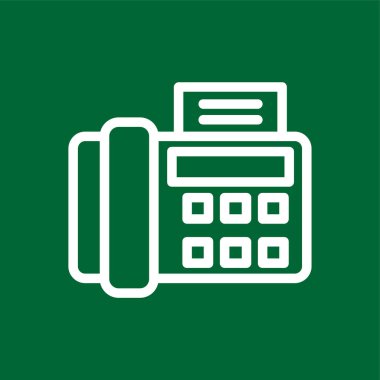 Faks Makinesi simgesi, vektör illüstrasyonu basit tasarım