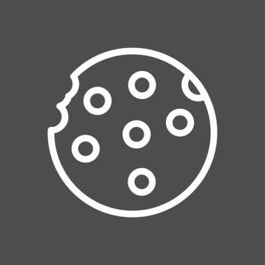 Kurabiye simgesi, vektör illüstrasyonu basit tasarım