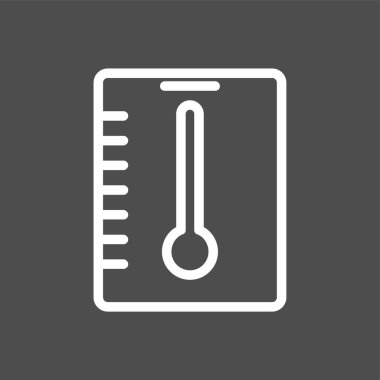 termometre simgesi, vektör illüstrasyonu basit tasarım