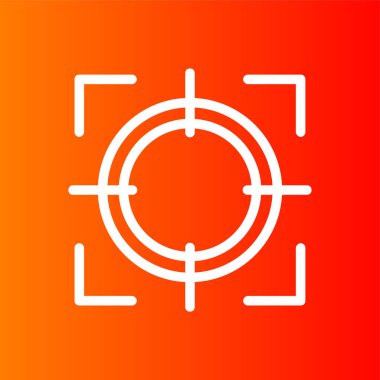 odak simgesi, vektör illüstrasyonu basit tasarım