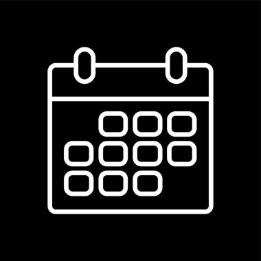 Takvim simgesi, vektör illüstrasyonu basit tasarım