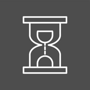 Kum saati simgesi, vektör illüstrasyonu basit tasarım