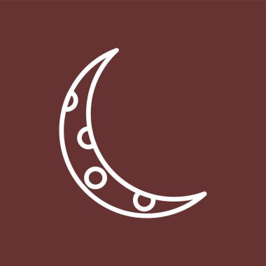 Ay simgesi, vektör illüstrasyonu basit tasarım