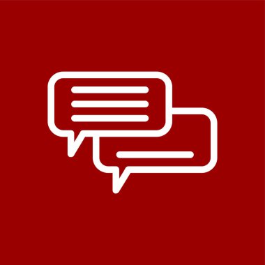 Sohbet simgesi, vektör illüstrasyonu basit tasarım