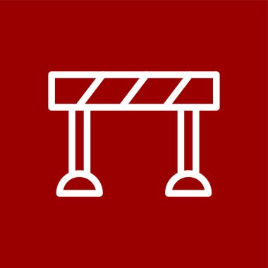 bariyer simgesi, vektör illüstrasyonu basit tasarım