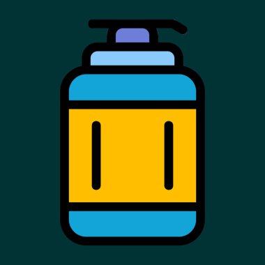 losyon simgesi, vektör illüstrasyonu basit tasarım