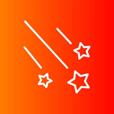 Kayan Yıldızlar simgesi, vektör illüstrasyonu basit tasarım