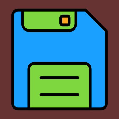 Simgeyi kaydet, vektör illüstrasyonu basit tasarım