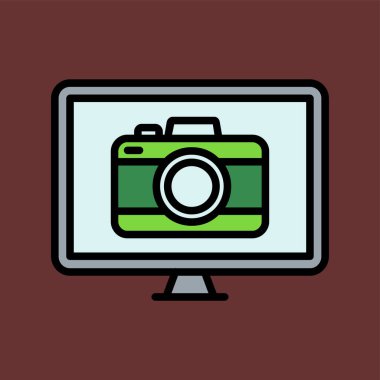 kamera simgesi, vektör illüstrasyonu basit tasarım