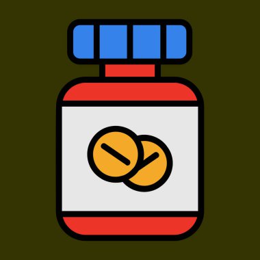 tıp simgesi, vektör illüstrasyonu basit tasarım