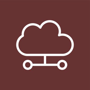 Bulut hesaplama simgesi, vektör illüstrasyonu basit tasarım