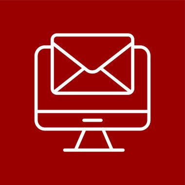 Mail icon, vector illustration simple design