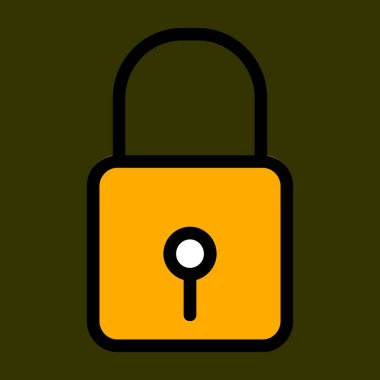 lock icon, vector illustration simple design