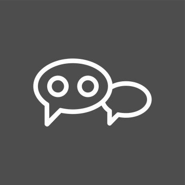 Sohbet simgesi, vektör illüstrasyonu basit tasarım