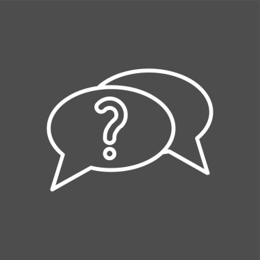 Soru Simgesi, vektör illüstrasyonu basit tasarım