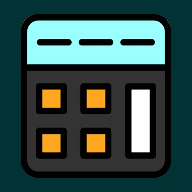 Calculator icon, vector illustration simple design