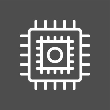 Cpu icon, vector illustration simple design