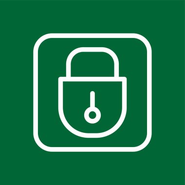 Lock icon, vector illustration simple design