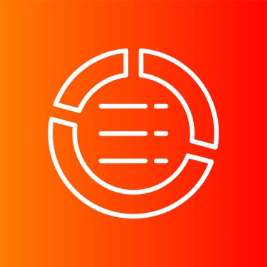 Pasta çizelgesi simgesi, vektör illüstrasyonu basit tasarım