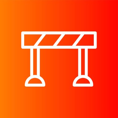 bariyer simgesi, vektör illüstrasyonu basit tasarım