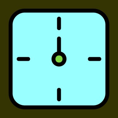 zaman simgesi, vektör illüstrasyonu basit tasarım