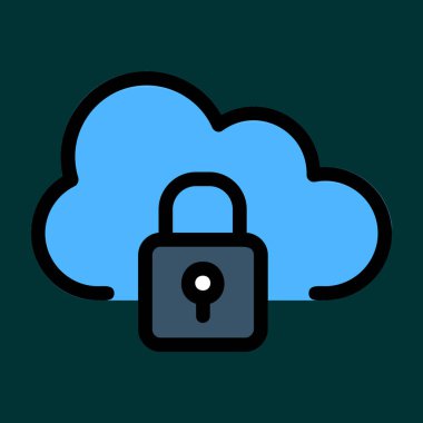 Lock icon, vector illustration simple design