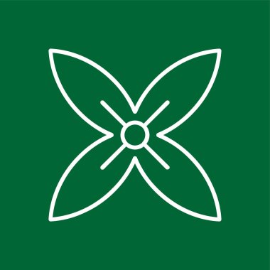 Bouvardia simgesi, vektör çizimi basit tasarım