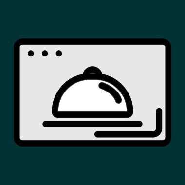 yiyecek simgesi, vektör illüstrasyonu basit tasarım