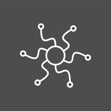 Zihin haritası simgesi, vektör illüstrasyonu basit tasarım