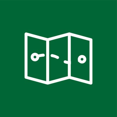 harita simgesi, vektör illüstrasyonu basit tasarım