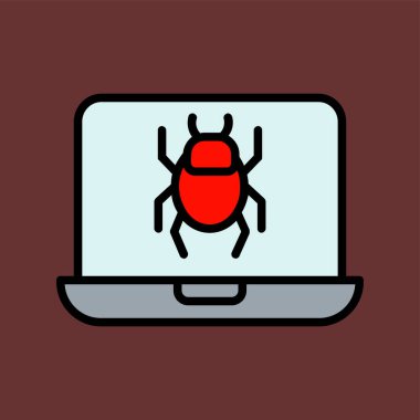 enfekte simge, vektör illüstrasyonu basit tasarım