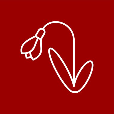 Kar damlası simgesi, vektör illüstrasyonu basit tasarım