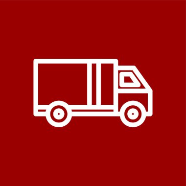 Kargo Kamyonu simgesi, vektör illüstrasyonu basit tasarım