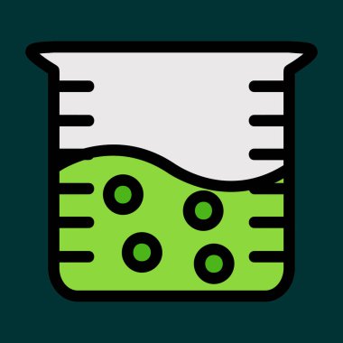 Beher simgesi, vektör illüstrasyonu basit tasarım