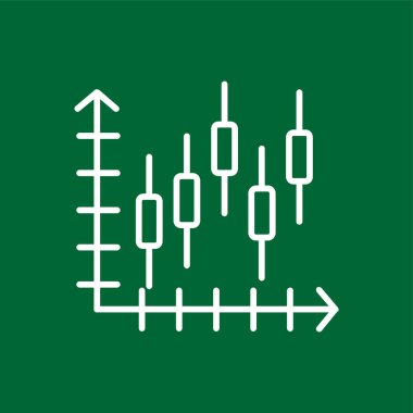 Candlestick Grafik simgesi, vektör illüstrasyonu basit tasarım