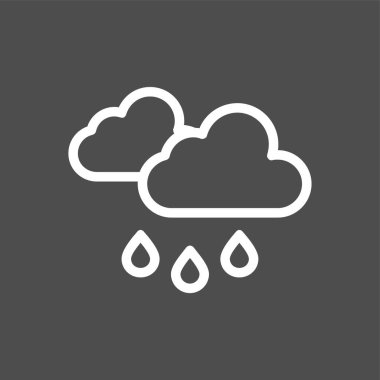 yağmur damlaları simgesi, vektör illüstrasyonu basit tasarım