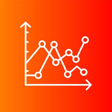 Çoklu Çizgi Grafik simgesi, vektör illüstrasyonu basit tasarım