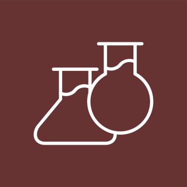 test tüpleri simgesi, vektör illüstrasyonu basit tasarım