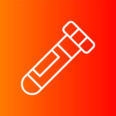 test tübü simgesi, vektör illüstrasyonu basit tasarım