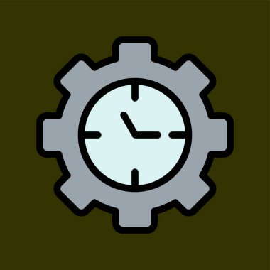 zaman simgesi, vektör illüstrasyonu basit tasarım