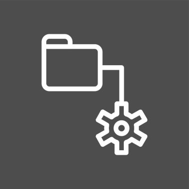 veri yönetimi simgesi, vektör illüstrasyonu basit tasarım