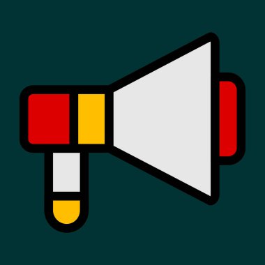 Hoparlör simgesi, vektör illüstrasyonu basit tasarım