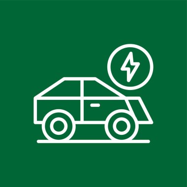 Electric Car icon, vector illustration simple design